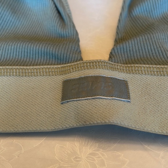 SKIMS COTTON PLUNGE BRALETTE Mineral Size 2X New - Picture 4 of 8